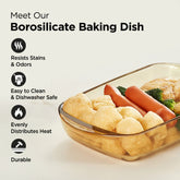 UMAI borosilicate glass baking tray - dishwasher safe